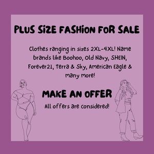 PLUS SIZE FASHION FOR SALE!